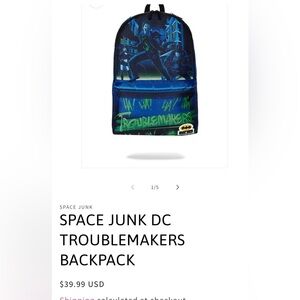 DC spacejunk Troublemakers Kids/ men Backpack - Blue